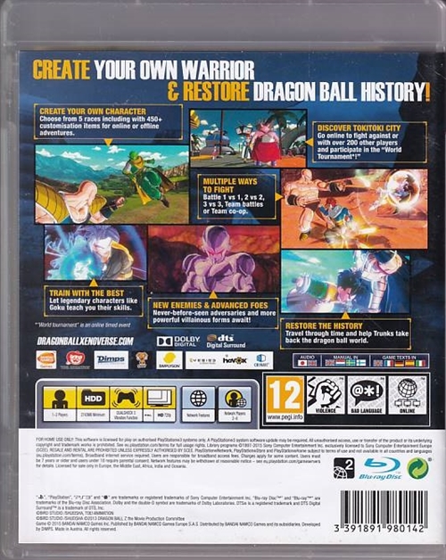 Dragon Ball Xenoverse - PS3 (A Grade) (Genbrug)